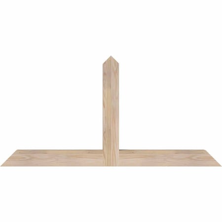 Ekena Millwork Portland Smooth Timber Gable Bracket, Douglas Fir, 48"W x 24"H x 3 1/2"D x 3 1/2"F, 12/12 Pitch GBW048X24X0404POR00SDF